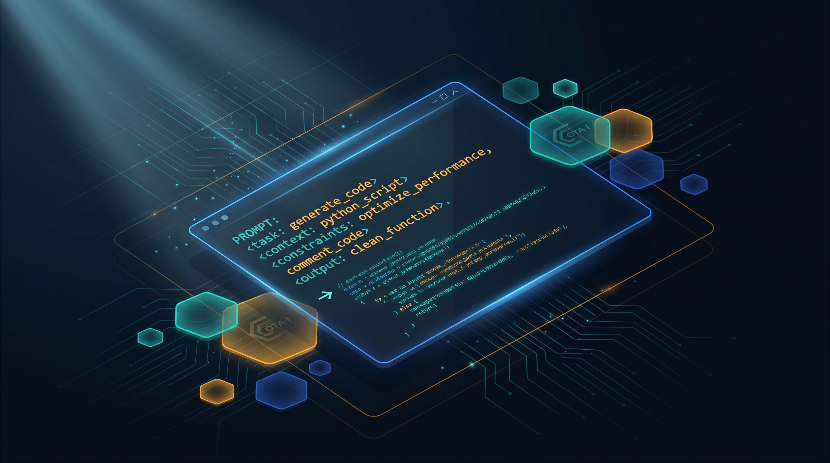 Интерфейс AI-платформы: структурированный промпт порождает структурированный результат
